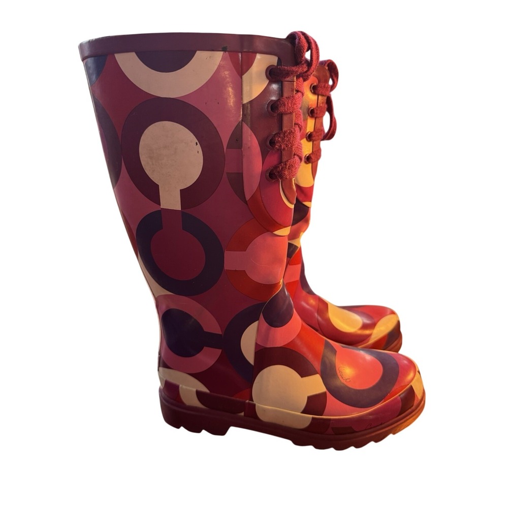 COACH A7347 Periwinkle CPRT - BER BERRY Rain Boot